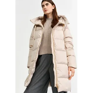 Steppmantel RICHROYAL, Damen, Gr. 38, beige (caffee latte), Web, Obermaterial: 100% Polyester, oversize ca. Mitte Oberschenkel, Mäntel Steppmantel, oversized, mit Reißverschlüssen an den Seiten, Wintermantel