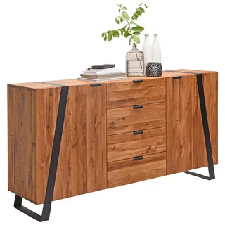 Landscape Sideboard 172,8 x 90,6 x 43 cm schwarz / schwarz