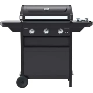 Gasgrill 3 Brenner Stahl Seitenbrenner und Deckel mit Thermometer COMPACT 3LS