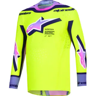 Alpinestars Supertech Vista, Trikot - Gelb/Lila/Pink - XL
