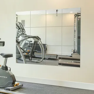 Ruomeng Ganzkörper-Wandspiegelplatten, ohne Rahmen, Wandspiegel für Home-Gym, Schlafzimmer, Tür und Bad, 30,5 cm, 12 Stück