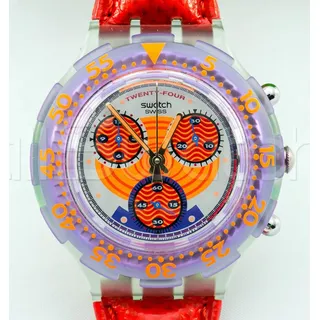 SWATCH AQUACHRONO 1993 - SBG100 - RED HARBOUR - Neu
