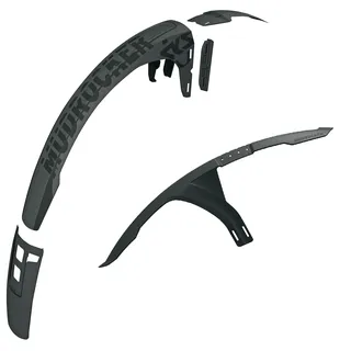 SKS MUDROCKER SET Schutzblech-Set für Mountainbikes (Fahrradzubehör aus schlagfestem Hochleistungskunststoff, innovative Befestigung, effektiver Spritzschutz), schwarz