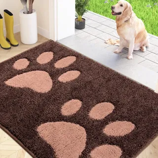 FCSDETAIL Schmutzfangmatte waschbar 80 x 120 cm, Fußmatte Innen, absorbierend Fussmatte, rutschfeste Sauberlaufmatte, wasserdicht Teppich für Hund, Eingang, nasse Pfoten