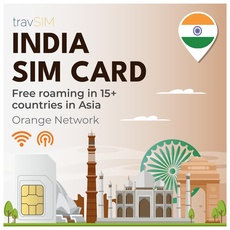 travSIM Indien SIM-Karte | 6GB Mobile Daten | Kostenloses Roaming in Sri Lanka & 15+ Ländern in Asien | Der Plan auf Dieser Indien SIM-Karte ist 10 Tage lang gültig.