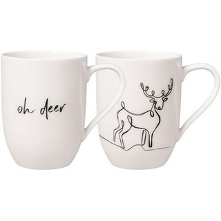 Villeroy & Boch Statement Becher mit Henkel XMAS Set Rentier 2tlg.