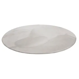 Wecon home Basics Hochflor-Teppich "Anna" rund 25 mm Höhe Wohnzimmer, Schlafzimmer, Felloptik, sehr weich und flauschig, Uni, hellgrau