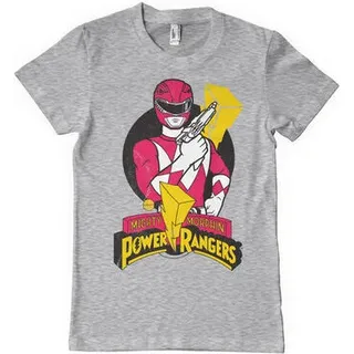 Power Rangers - Red Ranger Pose T-Shirt - Small - HeatherGrey - Grau