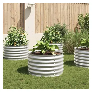 vidaXL Garten-Hochbeet 80 x 80 x 44 cm Silber
