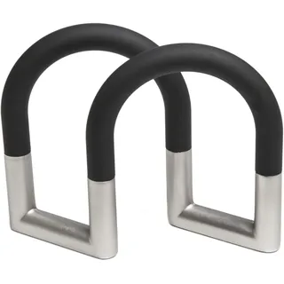 Umbra Swivel Serviettenhalter mit zwei verchromten Soft-Touch-Drehgelenken – robuste Papieraufbewahrung für Küche und Esszimmer – bietet Platz für eine beliebige Menge an Servietten, Schwarz/Nickel