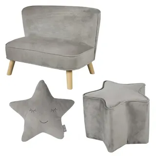 roba Kindersitzgruppe Lil Sofa 3-tlg. grau