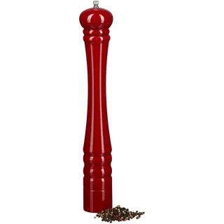 Relaxdays Pfeffermühle 40 cm Rot unbefüllt