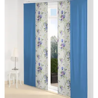 Schiebegardine WIRTH "MONTROSE" Gr. 3, lila (lila, blau), B:60cm H:225cm, Polyester, Gardinen, Schiebegardine, inkl. Beschwerungsstange