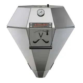 Neumärker Diamant Grill Holzkohle Outdoor, Holzkohlegrill aus hochwertigem Edelstahl mit doppelwandigem Gehäuse, ohne Zubehör