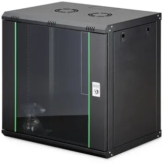 Digitus DN1912UECN, Wandmontiertes Regal, Schwarz