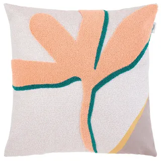 Esprit Kissenhülle , Orange, Rosa, Beige , Textil , Floral , 45x45 cm , hochwertige Qualität , Heimtextilien, Bezüge, Kissenbezüge