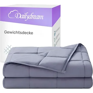 DAILYDREAM Gewichtsdecke für Erwachsene aus 100% Baumwolle, Edition"Grau" Grau | 4,5 kg | 135x200cm | Grau
