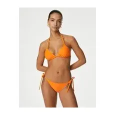 Womens M&S Collection Bas de bikini à nouer sur les côtés - Orange, Orange - 20