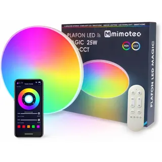 M Ledme - Smart LED Deckenleuchte 72W dimmbar mit Bluetooth Lautsprecher und App-Steuerung - RGB Farbwechsel, Warmweiß/Kaltweiß, Sternenhimmel - Ideal für Kinderzimmer und Schlafzimmer