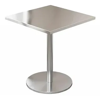 Gastronomiemöbel Bar Cafe Edelstahl Gastronomietisch Kleiner Rundtisch Esstisch Bistrotisch 50x50x75cm【BXG-HF50】