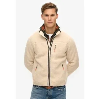 Superdry für Herren. M2014140A Outdoor Fleece Full Zip Fleece beige (XXL), Lässig, Recyceltes Polyester, Nachhaltig
