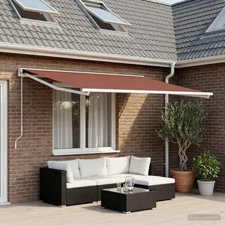 vidaXL Markisenersatzstoff Braun 350 x 200 cm Polyester - Braun