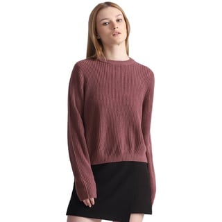 ONLY Damen Cropped Rippstrick Pullover Kurzer Langarm Sweater Verkürztes Basic Oberteil ONLMALAVI