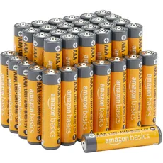 Bild von AAA-Alkalisch batterien, leistungsstark, 1,5 V, 36er-Pack (Aussehen kann variieren), Grau