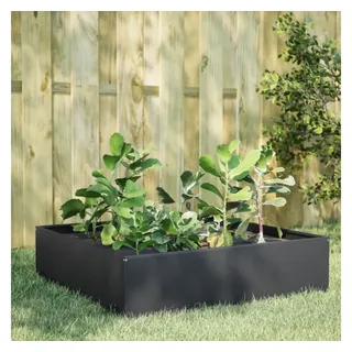 vidaXL Hochbeet 100 x 100 x 25 cm Grau