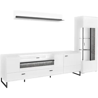 set one by Musterring TV-Wand »Deltona« 3 Stk. tlg., weiß