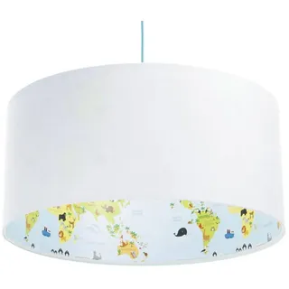 Onzeno Hängeleuchte Bunt 50/25 cm , Weiß, Multicolor , Kunststoff , E27 , 0.8x25x50 cm , Lampen & Leuchten, Innenbeleuchtung, Hängeleuchten, Pendelleuchten