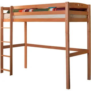 Mid.you Hochbett , Buchefarben , Holz , Buche , massiv , 90x200 cm , nur für Rollroste geeignet , Babymöbel & Kindermöbel, Kinderzimmer & Jugendzimmer, Kinderbetten, Hochbetten