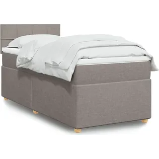 Langlebige Boxspringbett mit Matratze Taupe 90x190 cm Stoff Gästebett mit Lattenrost Möbel2221879 - Taupe