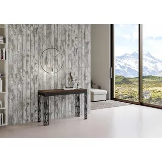 ITAMOBY - Klapptisch 120x45/90 cm Ghibli Double Nussbaum Gestell in Anthrazit - Dunkelbraun