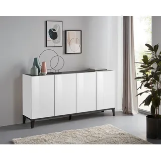 INOSIGN Sideboard "Sunrise", weiß (weißhg, schiefer), B:160cm H:82cm T:40cm, FSC-zertifizierter Holzwerkstoff, Sideboards, Sideboard, Breite 160 cm