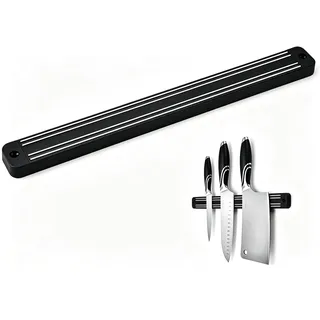 VKI Magnetleiste Messer, Messerhalter magnetisch schwarz, extrem selbstklebend Magnet Messerhalter