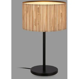 BRILONER - Tischlampe mit Seegras Schirm, Kabelschalter, E27, max. 10W, Lampe, Boho, aesthetic, Nachttischlampe, Tischleuchte, Dekolampe Flur, Bürolampe, Leselampe, Wohnzimmer, 25x41,5 cm, Natur