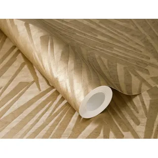 Rasch Vliestapete 3D-Effekt Kratzer Betonoptik Gold Metallic 608311