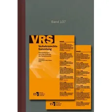 Verkehrsrechts-Sammlung (VRS) / Verkehrsrechts-Sammlung (VRS) Band 137