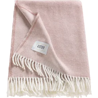 SCHÖNER WOHNEN-Kollektion Wohndecke »Relax« mit gedrehten Fransen, Kuscheldecke, rosa
