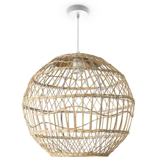 Paco Home MAITE 1-flg. Ø 40 cm rund Rattan weiß
