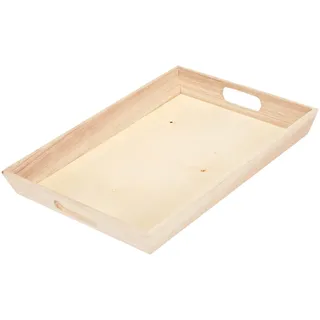 Artemio VIPB2535 Tablett, rechteckig, Holz, Beige, 25 x 35 x 4,5 cm