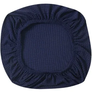 MagiDeal Weiche Stuhlhusse, Stretch Jacquard Stuhlbezug, Sitzbezüge Sitzkissen Hussen Rutschfester Spannbezug Anti-Staub Stuhl Slip Cover für Büro Restaurant Hochzeit Küche Deko Schutz - Dunkelblau