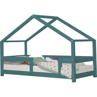 Kinderhausbett LUCKY 70 x 160 petrolgrün - Grün