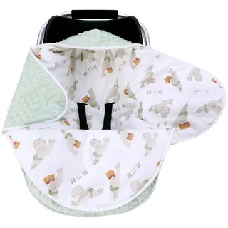 Einschlagdecke Babyschale für Winter Buggy Universal Fußsack Babydecke Baumwolle Baby Pucksack für Kinderwagen Autositz 3-12 Monate (Seelöwe M (3-12M))