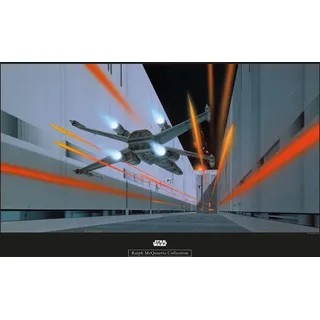 KOMAR Star Wars Classic RMQ Death Star Trench - Größe: 70 x 50 cm, Wandbild, Poster, Kunstdruck (ohne Rahmen)