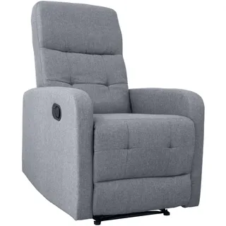 GARDENIA Vida Relax, Liegestuhl, Holz, Stoff, Stahl, Grau, 65 x 75 x H 101 cm