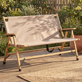 Mendler Bambus Campingbank 117 x 69 x 0 cm Beige