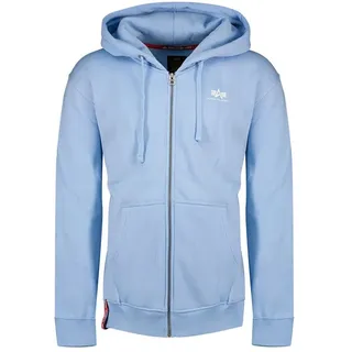 Alpha Industries Basic Zip Hoody SL Kapuzensweat für Herren Light Blue