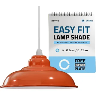 LEDSONE Retro Industrial 1-flg. 32 cm orange